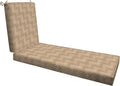Honeycomb Outdoor Heritage Chaise 21.5 x 70, Courtyard Geo Chaise Lounge Cushion by Honeycomb