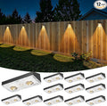 Bridika Solar Fence Lights Outdoor Waterproof, 12 Pack Fence Light Solar Powered by Bridika
