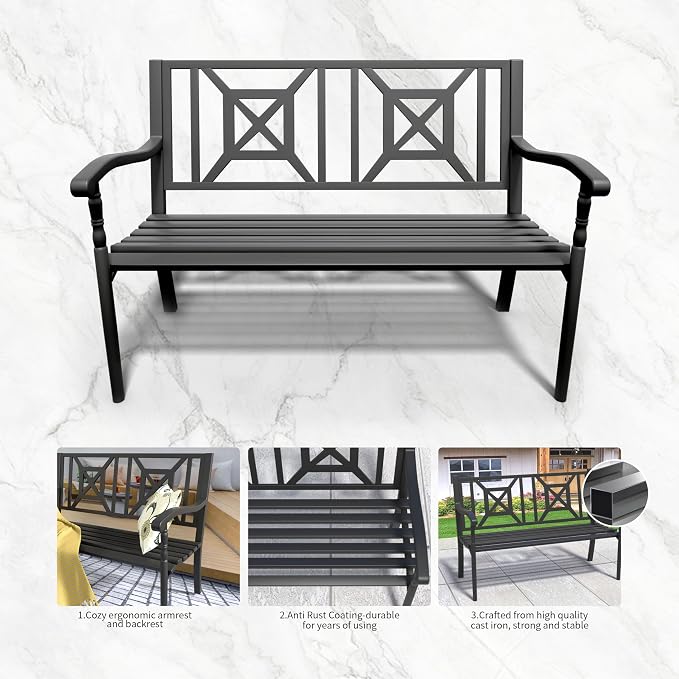 YLGJ&TIDY 50 Inches Garden Benches - Image 7