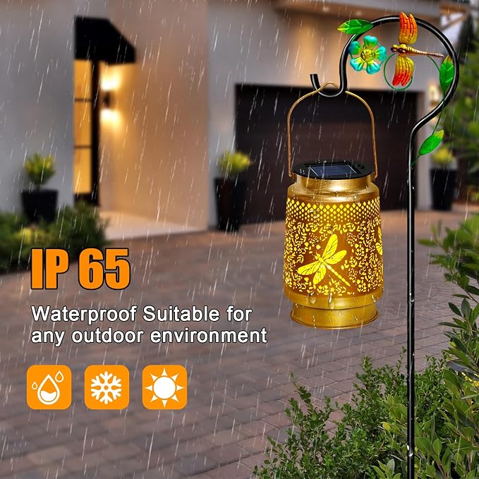 2 Packs Dragonfly Solar Lanterns Outdoor Waterproof - Image 7