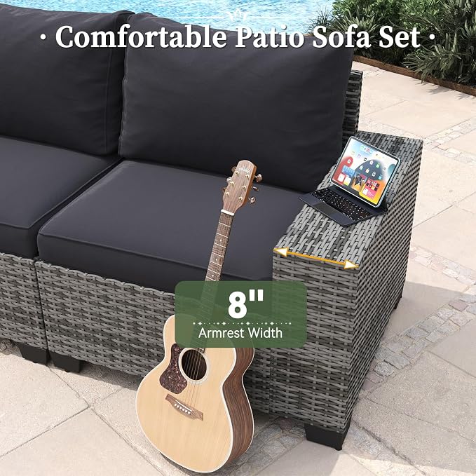 Aoxun 6 Piece Patio Furniture Set - Image 2