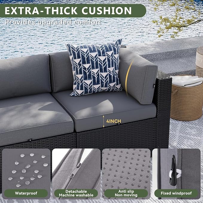 Aoxun 8 Piece Patio Furniture Set - Image 4