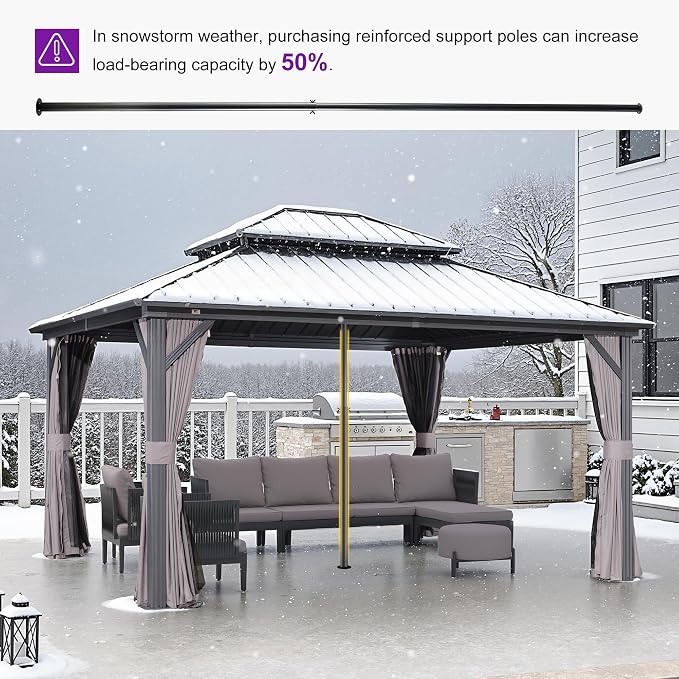 PURPLE LEAF 12'x14' Hardtop Gazebo - Image 8