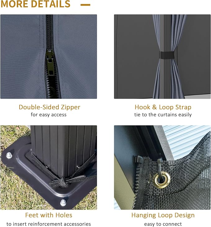 Outsunny 10' x 10' Hardtop Gazebo Canopy - Image 6