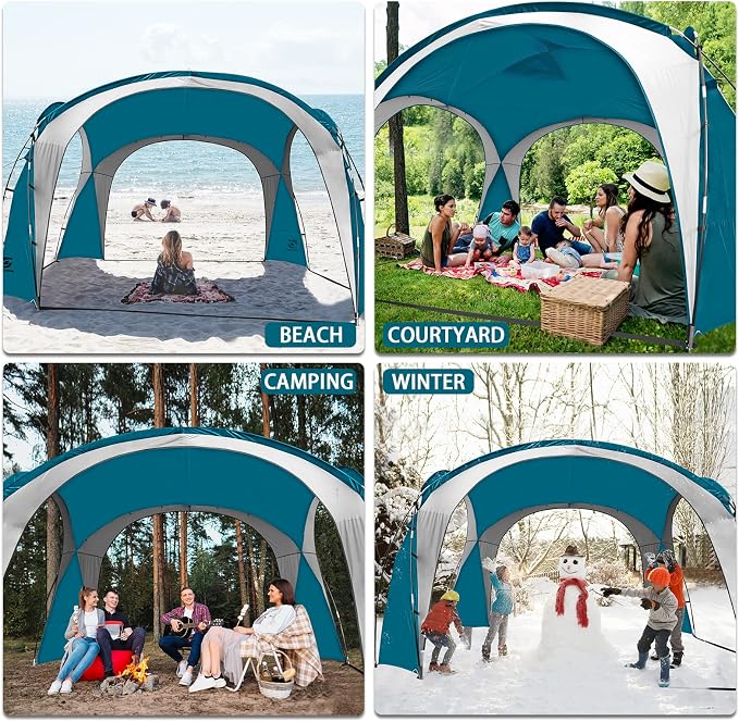 Beach Tent 12 X 12ft Large UPF50+ Pop Up Canopy - Image 7