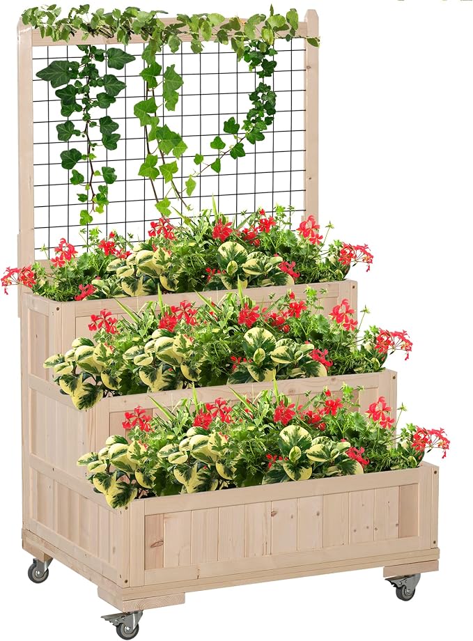 Outsunny 3-Tiers Raised Garden Bed by Outsunny