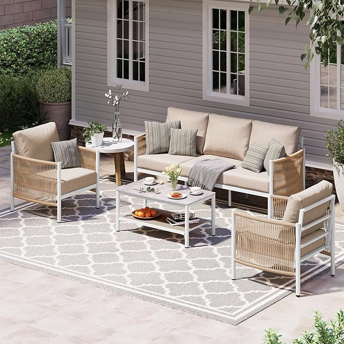 Aluminum Outdoor Patio Furniture Set by Oasbira