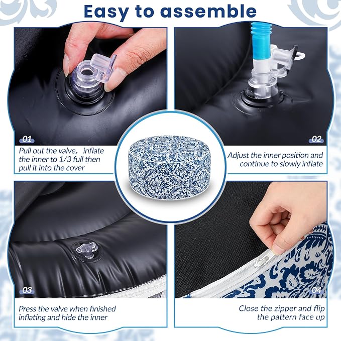 Outdoor Inflatable Ottoman Waterproof Pouf Ottoman - Image 4