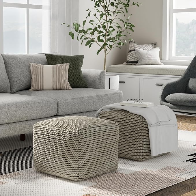 SIMPLIHOME Eastmont Square Pouf - Image 2