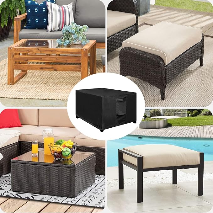 OutdoorLines Outdoor Waterproof Patio Ottoman Covers - Image 7