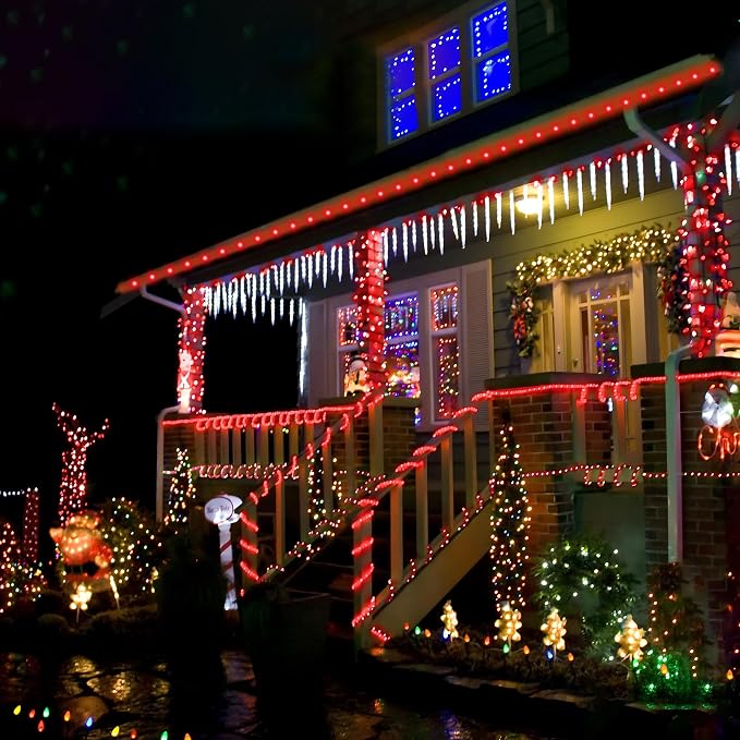 Solar Rope Lights, 2 Packs Total 66ft 200LED Solar String Lights, 8 Modes - Image 6