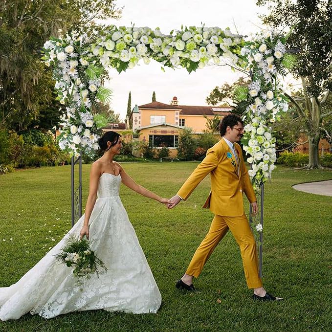 Garden Arch Trellis 7FT Wedding Arch Backdrop Stand, Metal Garden Arbor Trellis - Image 9