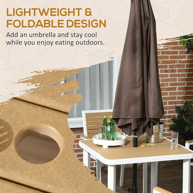 Outsunny 5 Piece Patio Dining Set - Image 4
