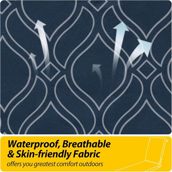 AAAAAcessories Outdoor Chaise Lounge Cushions, Fade-Resistant, Waterproof Patio - Image 4