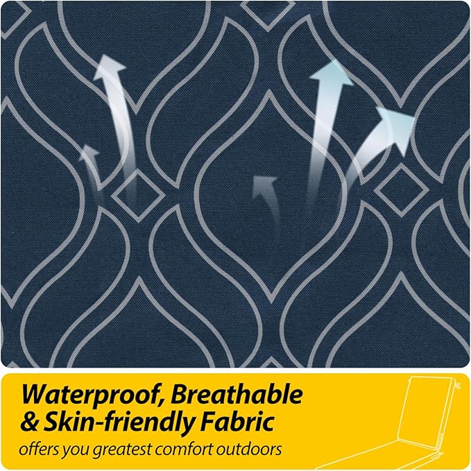 AAAAAcessories Outdoor Chaise Lounge Cushions, Fade-Resistant, Waterproof Patio - Image 4