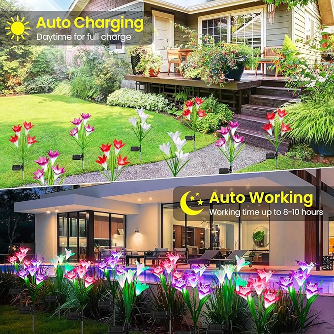 KOOPER Outdoor Solar Lights, 4 Pack Solar Garden Light - Image 5