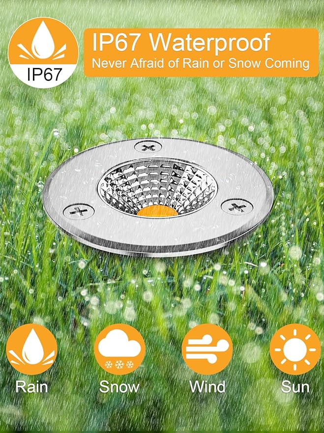 ZUCKEO Low Voltage Landscape Lights LED Well Lights 3W 12V-24V in Ground Light - Image 3