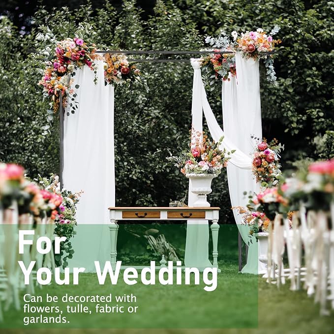 VINGLI Garden Arbor, Arch for Wedding Ceremony Party, Christmas Garden Decor - Image 2