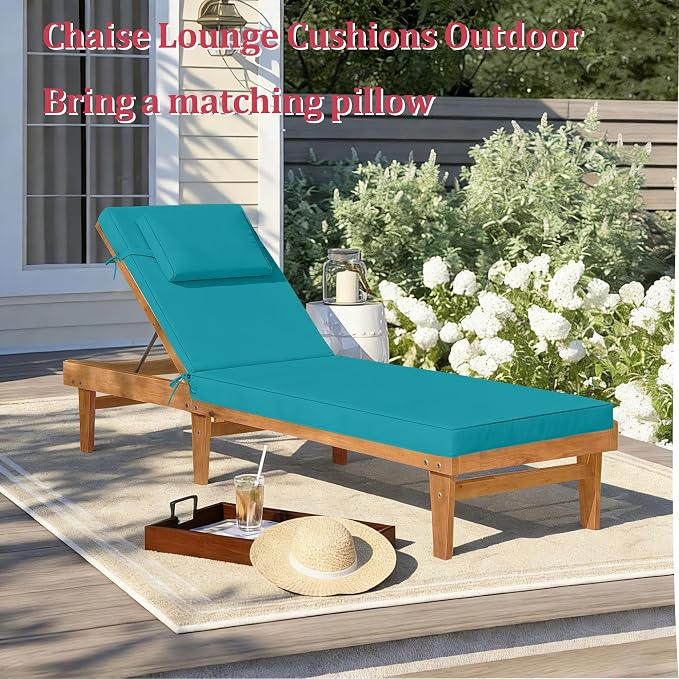Chaise Lounge Cushions Outdoor 72x21x4 Inch, Patio Lounger Chair Cushion - Image 6