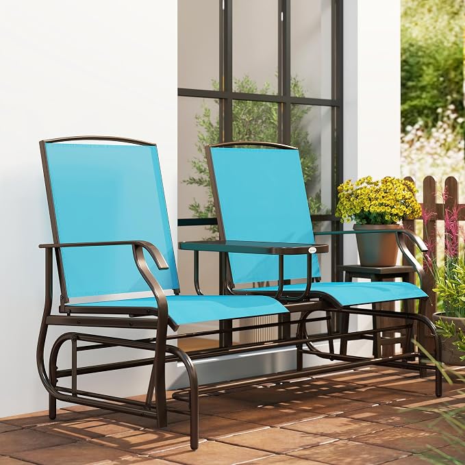 Outsunny Outdoor Glider Bench - Image 9