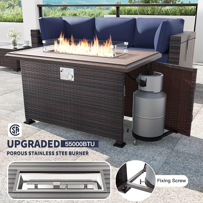 Kullavik 10 Pieces Outdoor Patio Furniture Set - Image 2