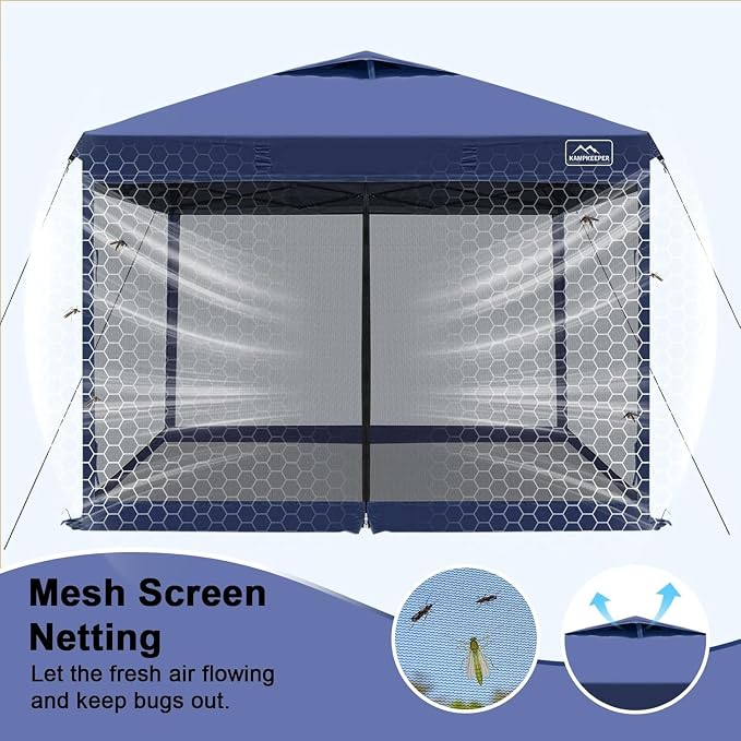 KAMPKEEPER 10x10 Pop-Up Canopy Tent, Waterproof Portable Shade - Image 9