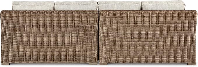 Signature Design by Ashley Beachcroft Outdoor Left & Right Arm Facing Wicker - Image 6