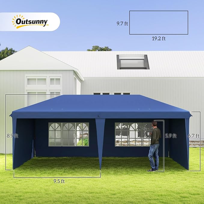 Outsunny 10' x 20' Pop Up Canopy Tent - Image 7