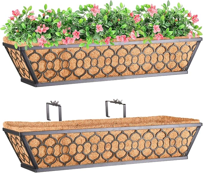 Riare 2 Pack 24 Inch Window Boxes Planters by Riare