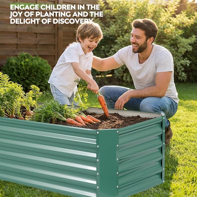 ZORMY 6×2×1.4ft Galvanized Raised Garden Bed Kit, Metal Planter Boxes Outdoor - Image 4
