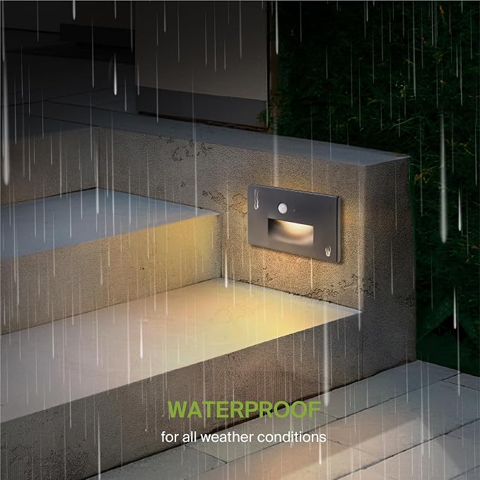 ASD LED Recessed Step Light Fixture, Dusk to Dawn Outdoor Tread Lighting | 3CCT - Image 6