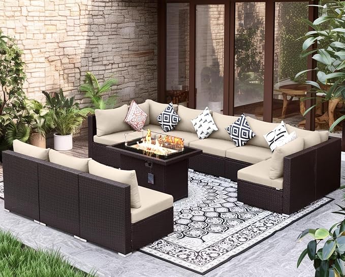 NICESOUL 11 Piece Outdoor Furniture Set by NICESOUL