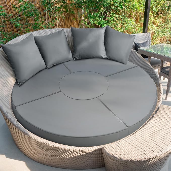 Patelai 66" Outdoor Daybed Cushion Cover Round Replacement by Patelai