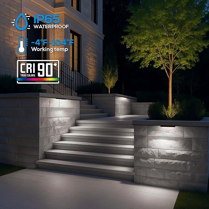 LEONLITE 12 Inch LED Hardscape Lighting, Update Retaining Wall Lights, LED - Image 7