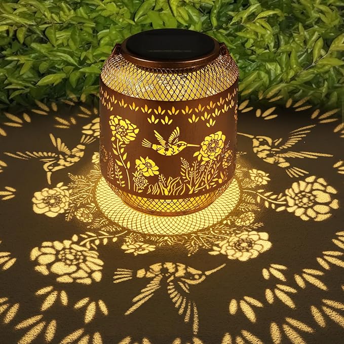 Hummingbird Solar Lanterns Outdoor Hanging Christmas Lantern as Birthdays Gifts by Unknown