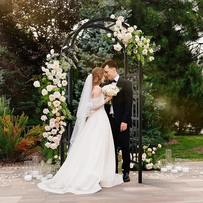 VINGLI Vinyl Garden Arbor, PVC Wedding Arch - Image 7