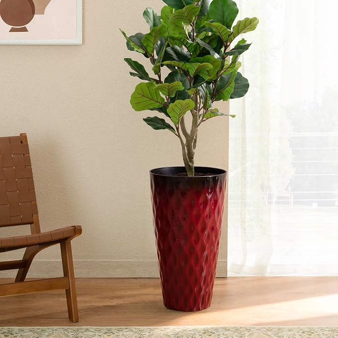 Glitzhome 23.75" H Tall Outdoor Planter, - Image 8