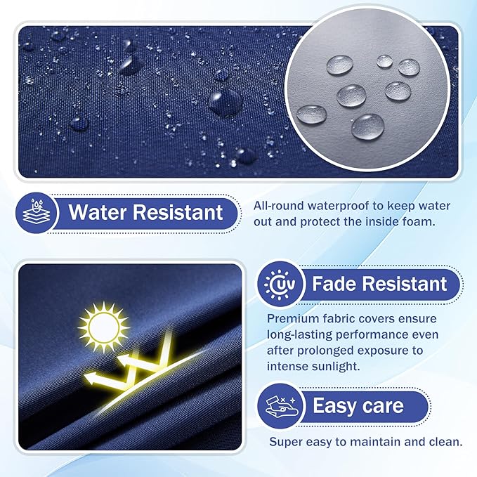 Patio Chair Cushions, Waterproof Outdoor Cushions - Image 3