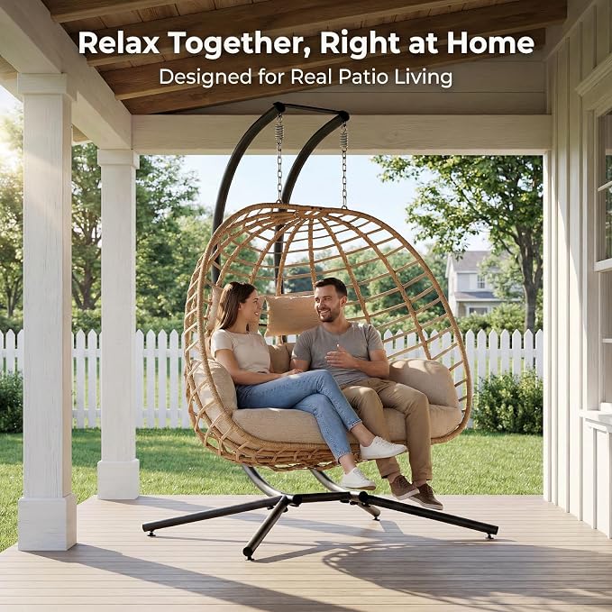 SWITTE Double Hanging Egg Chair - Image 2