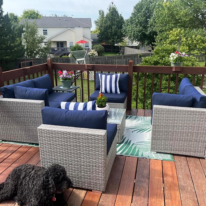 Sqodok Outdoor Cushion Covers 14Pcs Patio Cushion Slipcovers, Replacement - Image 3
