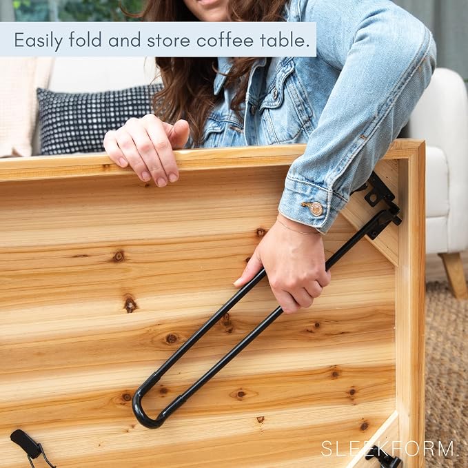 Sleekform Folding Wooden Coffee Table - Image 5
