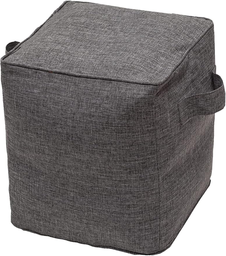 QILLOWAY Indoor/Outdoor Inflatable Stool, Ottoman Pouf Cube 16", All Weather - Image 3