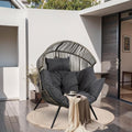 JAMFLY Egg Chair Wicker Outdoor Chairs, Oversized Patio Chair Oversized Lounger by JAMFLY