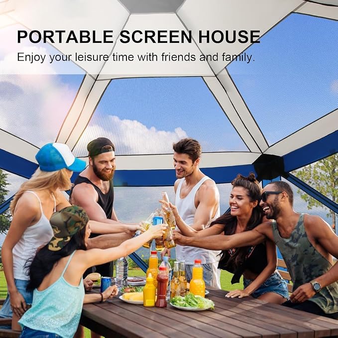 COBIZI 12x12 FT Pop Up Canopy Extendable Tent, Gazebos On Clearance, Screened - Image 4