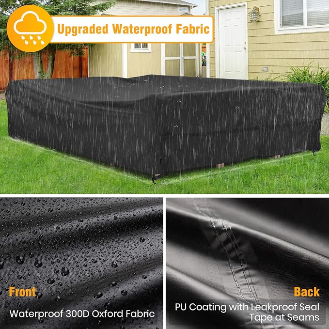 elway Patio Furniture Cover Waterproof Outdoor Sectional Sofa Set Covers - Image 3