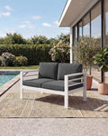 AECOJOY Aluminum Patio Furniture Loveseat, Modern Outdoor Furniture by AECOJOY