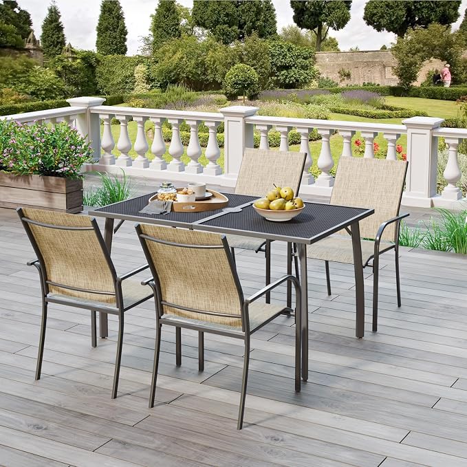 AECOJOY 5 Piece Patio Table and Chair Set - Image 7