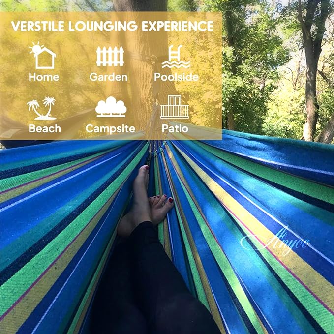 ANYOO Cotton Hammock Portable Camping Hammocks - Image 4