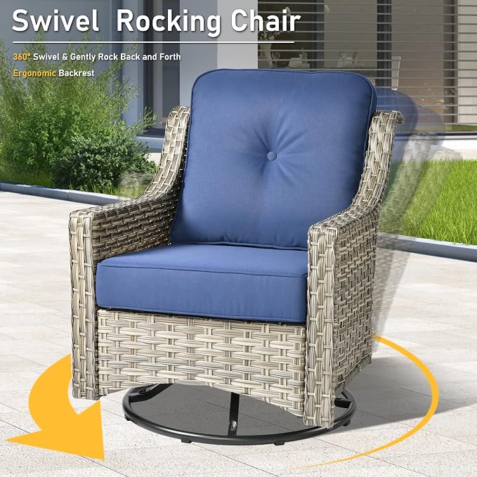 HOOOWOOO 9 Piece Patio Furniture Conversation Sets - Image 2
