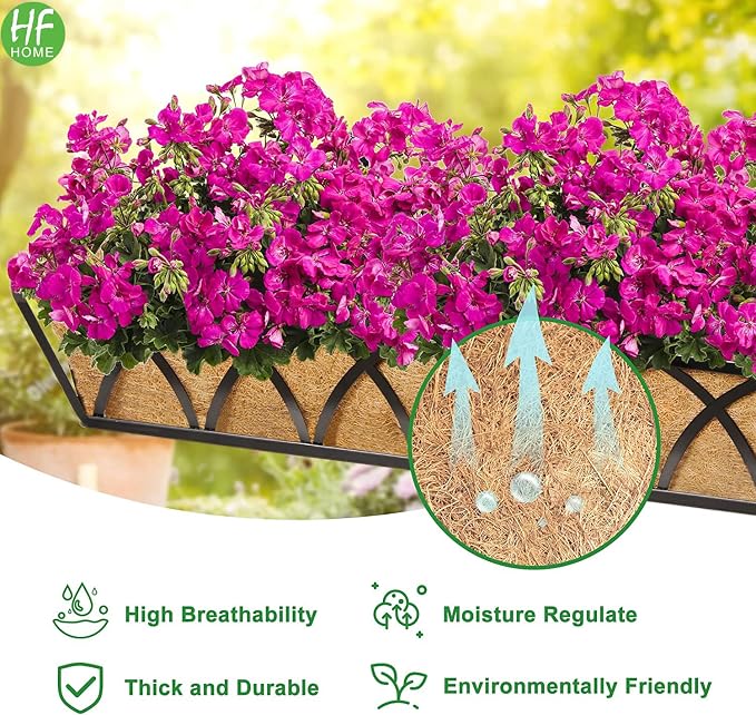 HFHOME 2 Pcs 30" Window Box Deck Railing Planter - Image 7